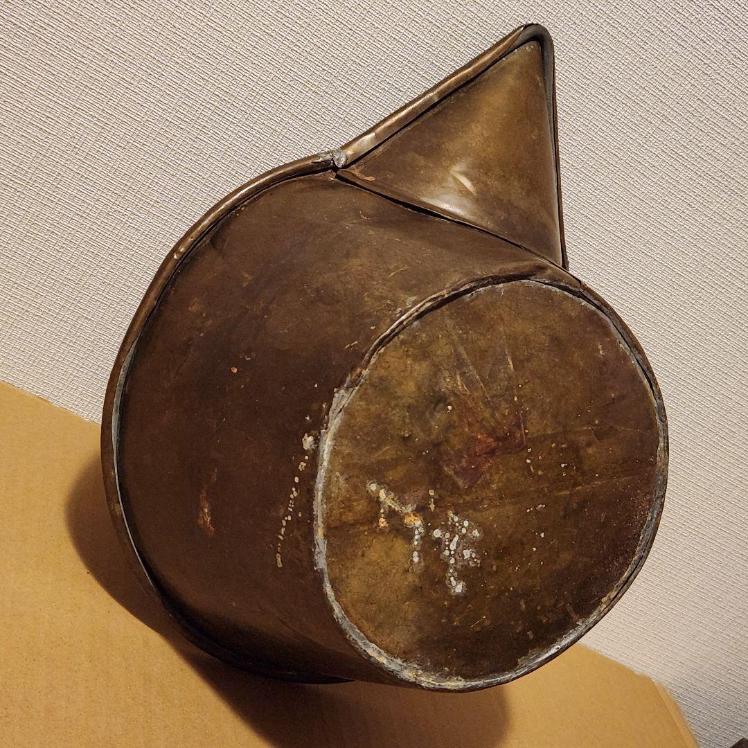ホッパーボウル 古銅 缶 当時もの 無塗装 希少 茶道具 店頭 什器