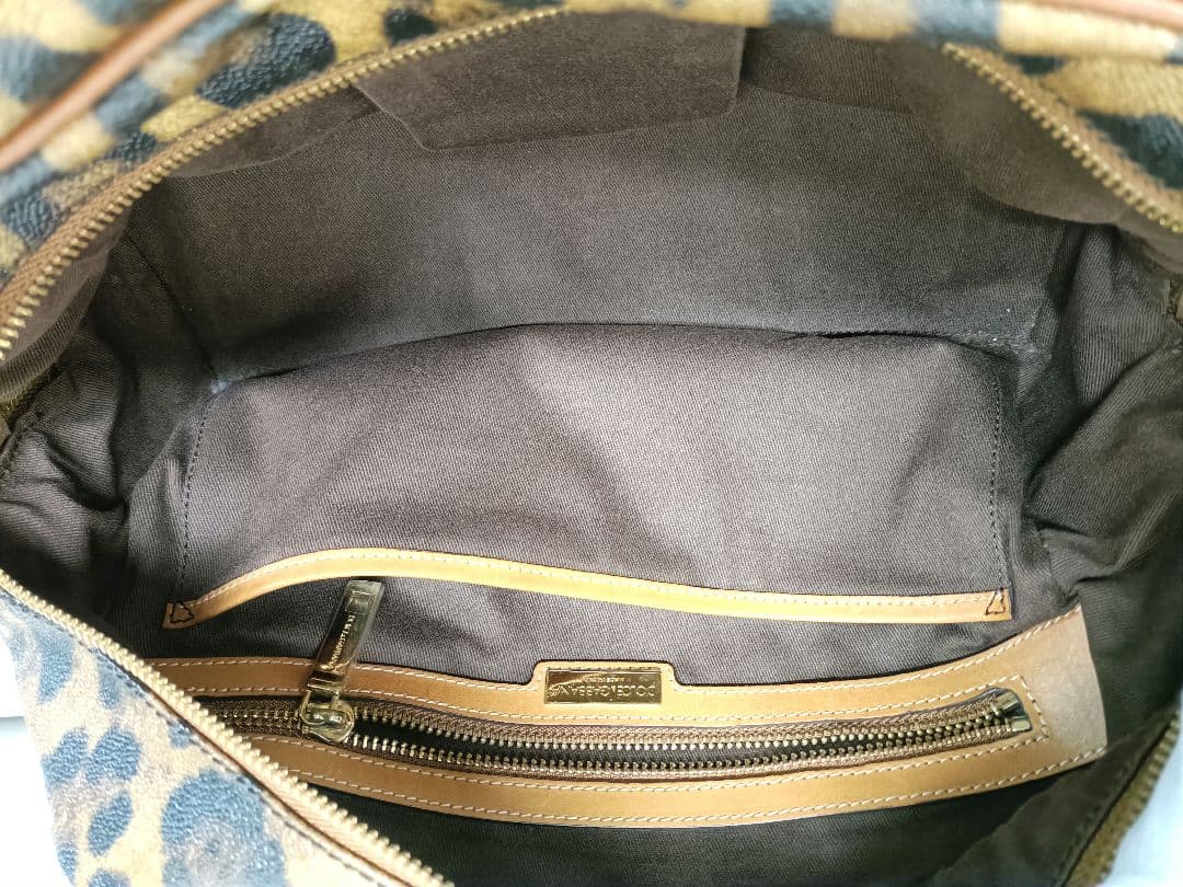 ドルチェ&ガッバーナ ヒョウ柄 ハンドバッグ ミニボストン オールレザー