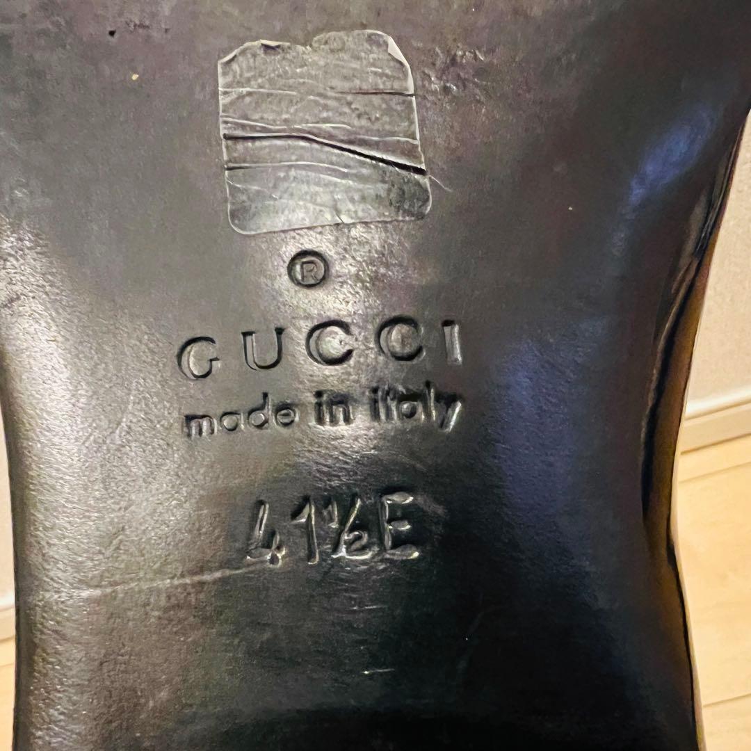 【使用回数少】GUCCI グッチ ドレスシューズ エナメル ブラック 結婚式