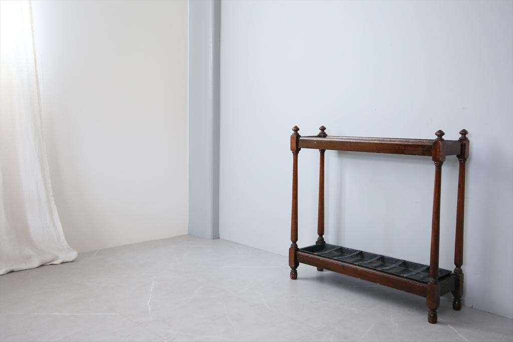 英国アンティーク木製傘立て/アンブレラスタンド/玄関インテリア(92-122)