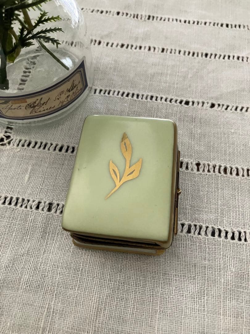 リモージュボックス アンティークガーデニングブック てんとう虫 フランス製 本