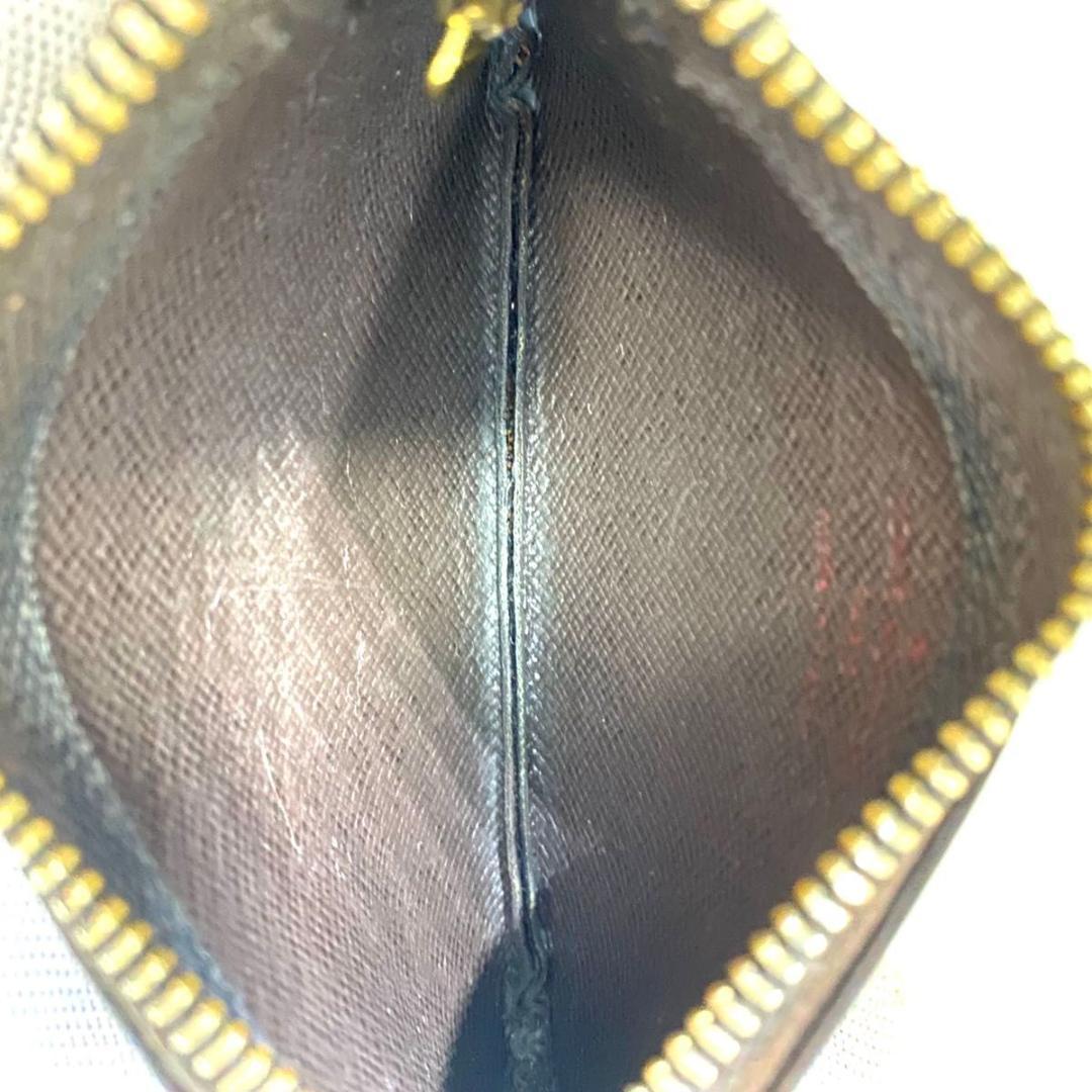 ルイ ヴィトン◎ポシェット クレ ダミエ エベヌ ケース キーホルダー 茶