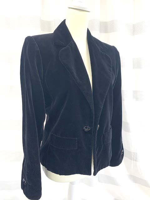 イブサンローラン☆リヴゴーシュ☆ベルベット☆ブラックジャケット☆フランス製