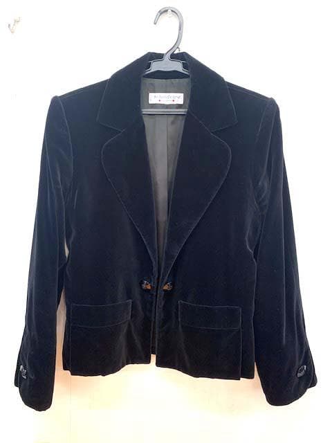 イブサンローラン☆リヴゴーシュ☆ベルベット☆ブラックジャケット☆フランス製