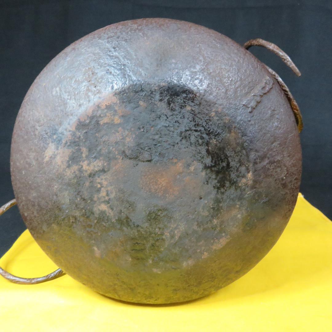 茶釜 あじろ鉄 銘 仙人 竹 茶道具 竹耳