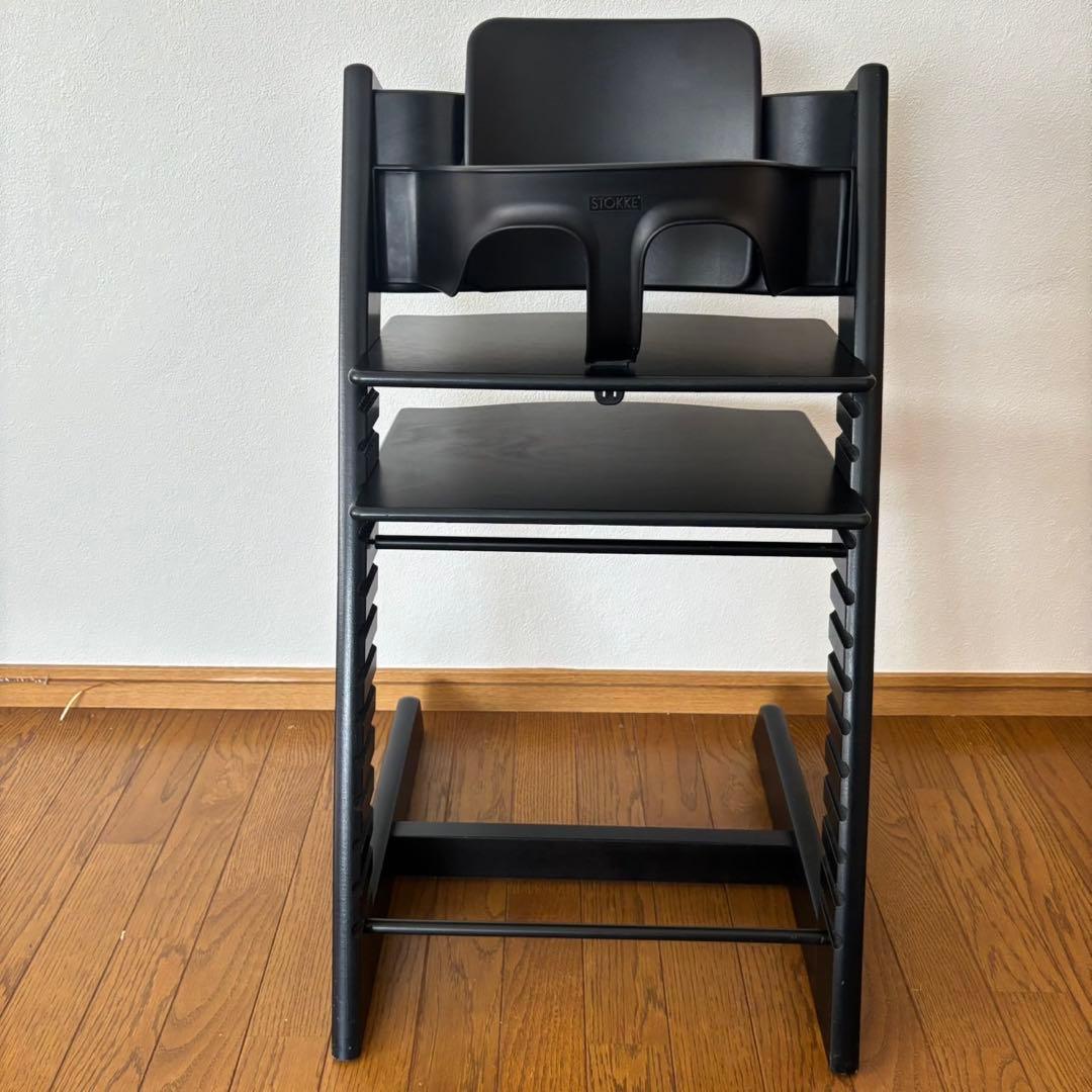 ＊美品＊ストッケ　トリップ トラップ　ベビーチェア+ベビーセット　ブラック