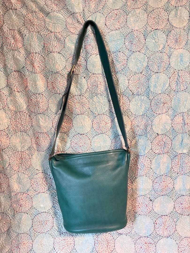 希少OLD COACH　オールドコーチ／USA製緑ショルダーバッグ0620301