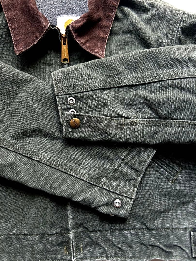 Carharttキッズ ワークジャケットUSA製オリーブグリーンM（8)キッズ