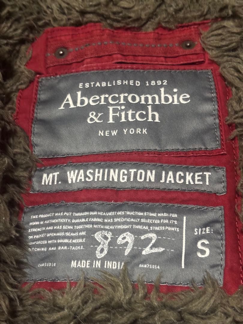 アバクロ Mt Washington Jacket　サイズS ワインレッド