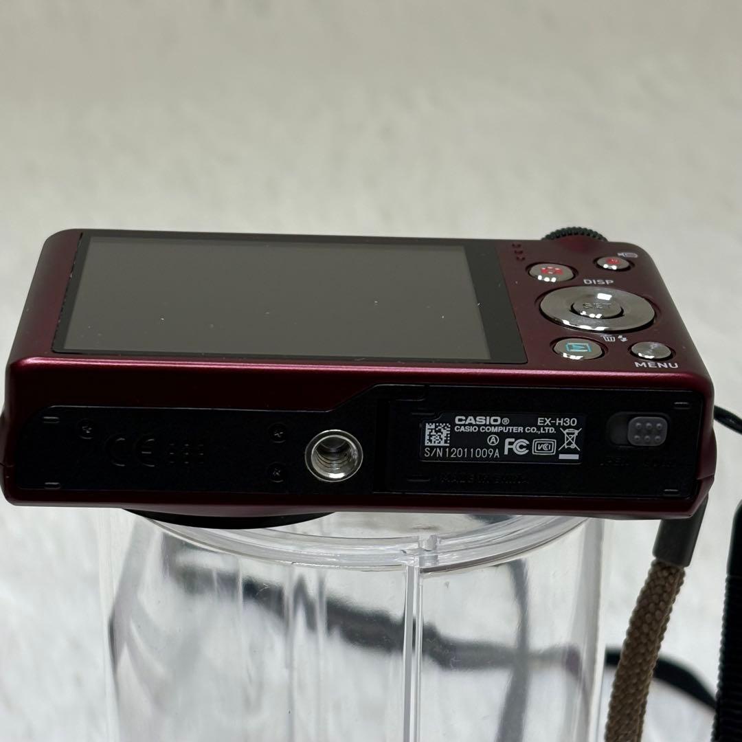 CASIO カメラ　EX-H30 充電器　箱　レッド コンデジ　動作品　外観美品