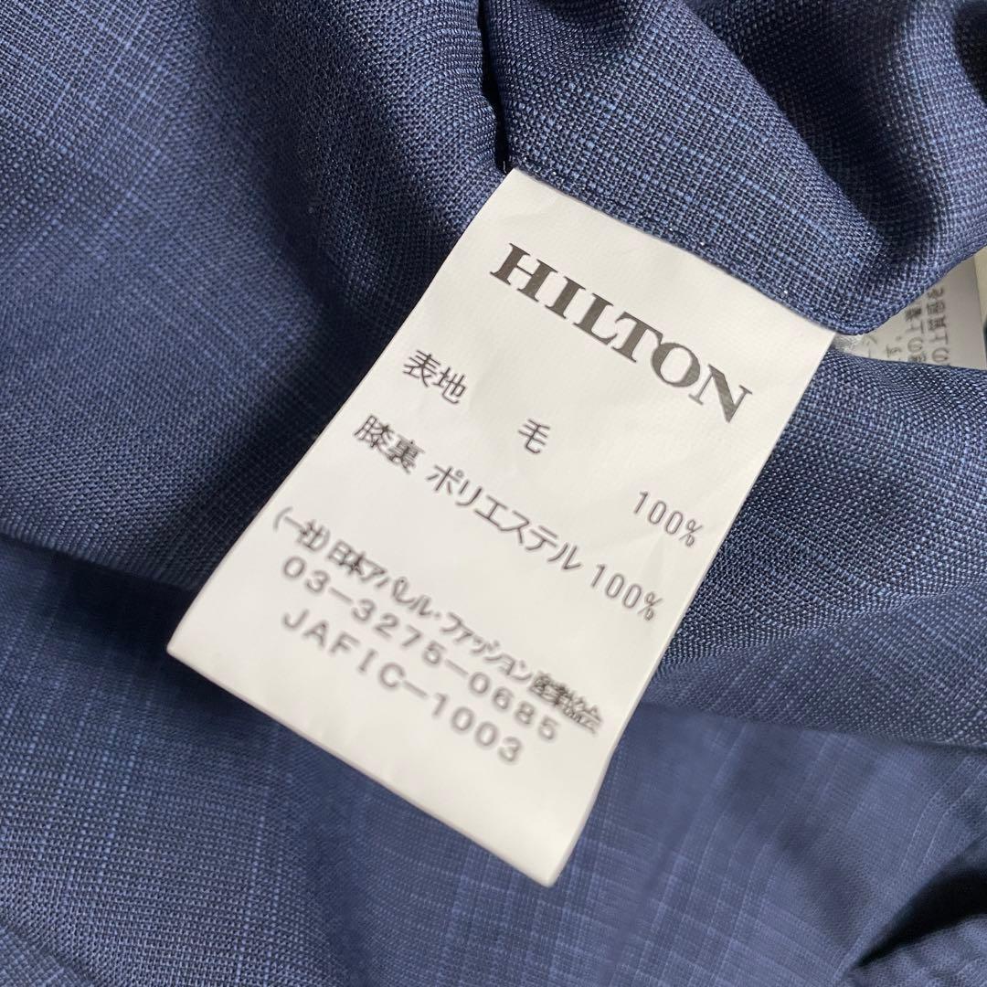 極美品✨️HILTON コロンボ super130 スーツ 紺 チェック A6