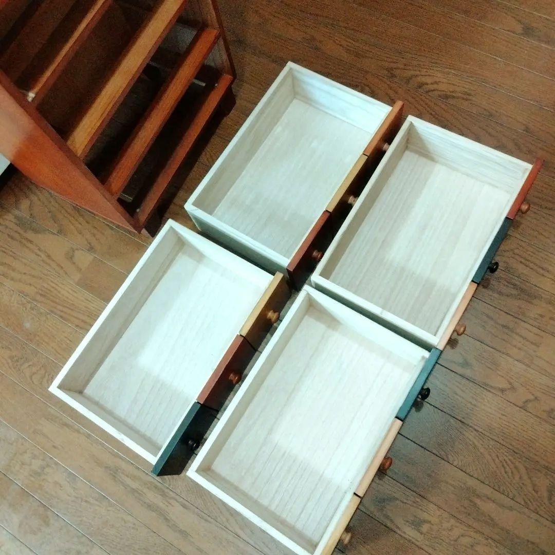 木のぬくもり♡多彩な色合いの木製チェスト♡ 引き出し/シェルフ　木製