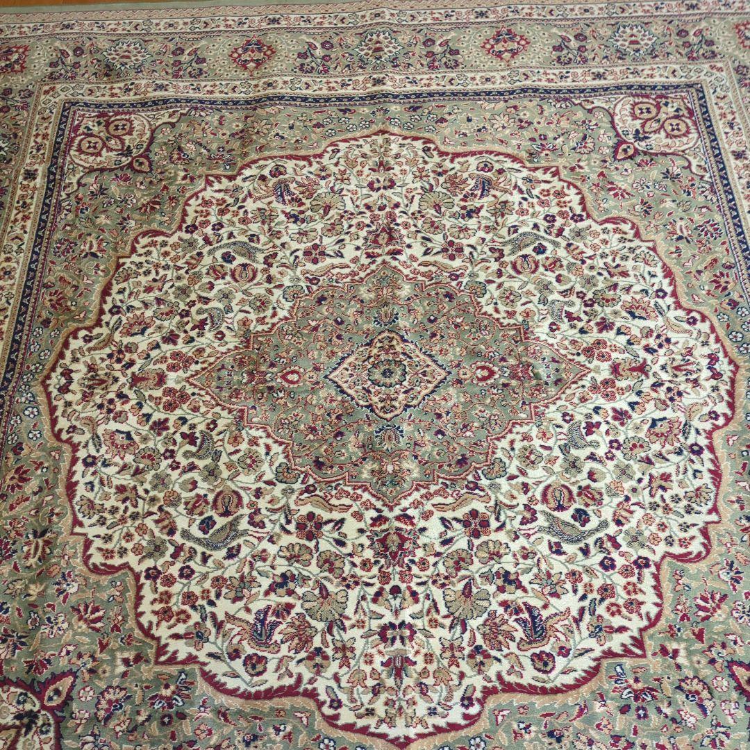 ⭐おしゃれなペルシャ風絨毯　メダリオン柄185×185cm