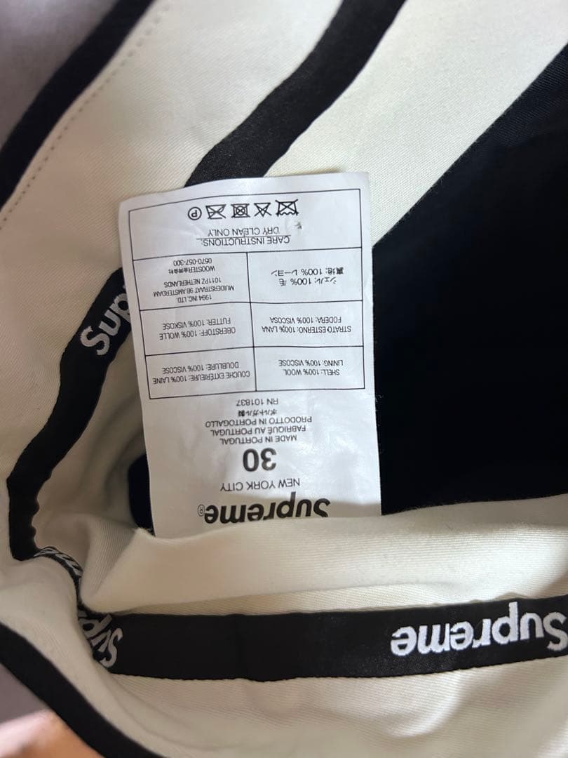 スーツ 22SS Supreme Tartan Wool Suit Black S 30