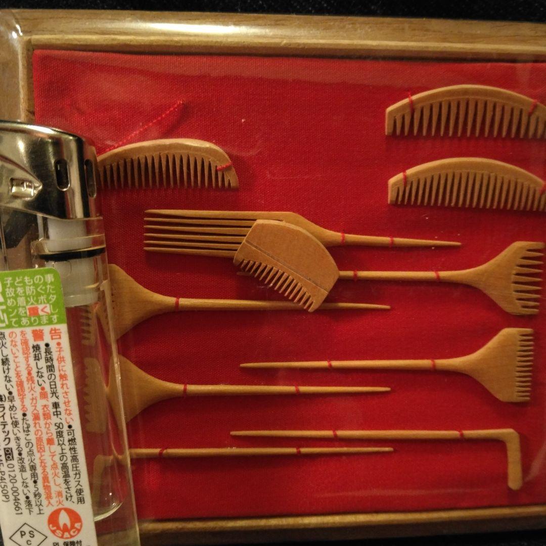 古い　ミニチュア　櫛　こうがい　アンティーク　骨董