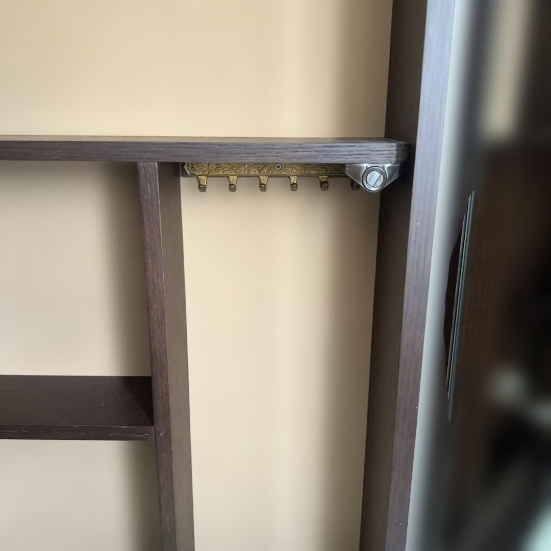 ダークブラウン三面鏡ドレッサー　※椅子別売り