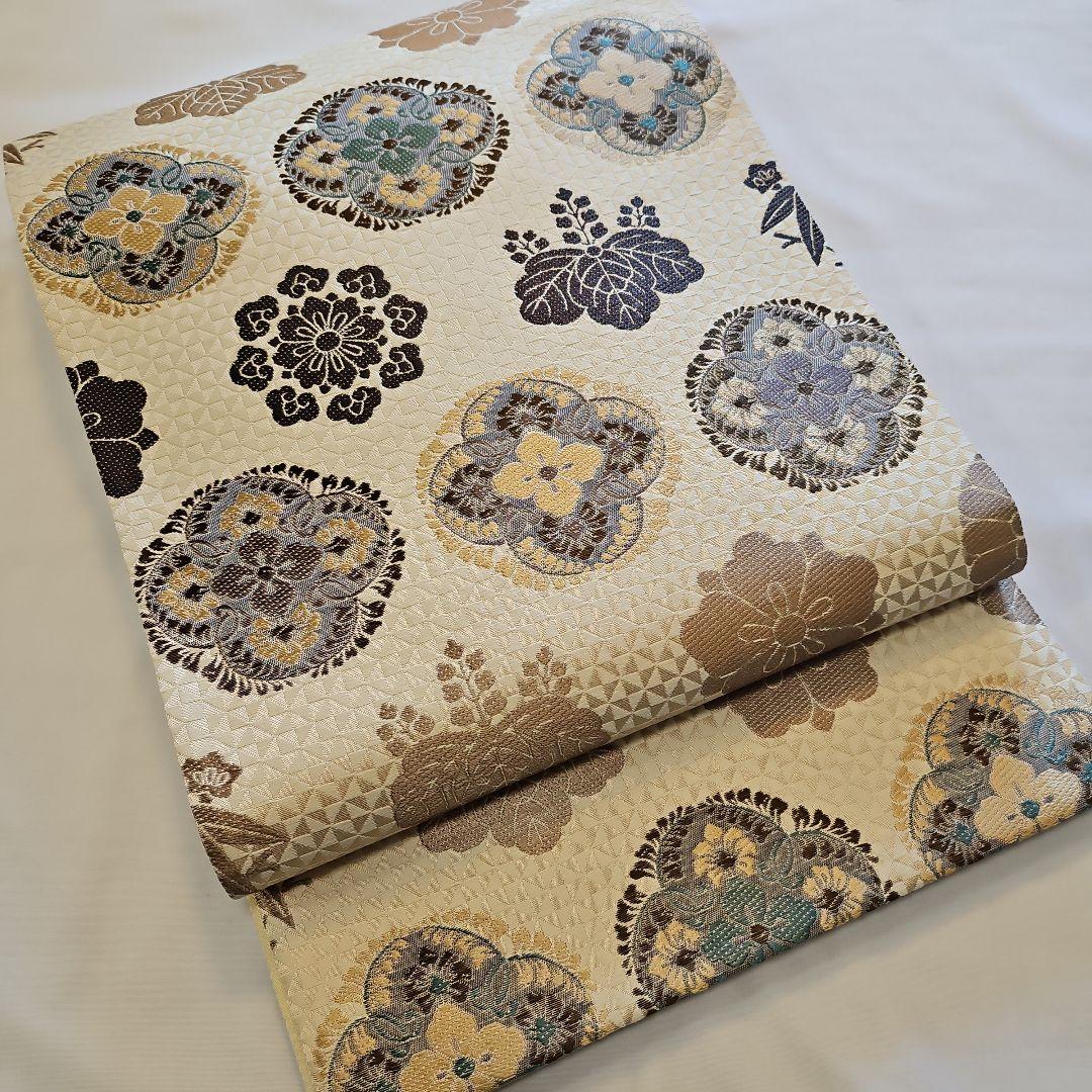 袋帯☆吉祥粋華文☆唐織☆正絹☆鱗模様☆六通☆桐文☆フォーマル