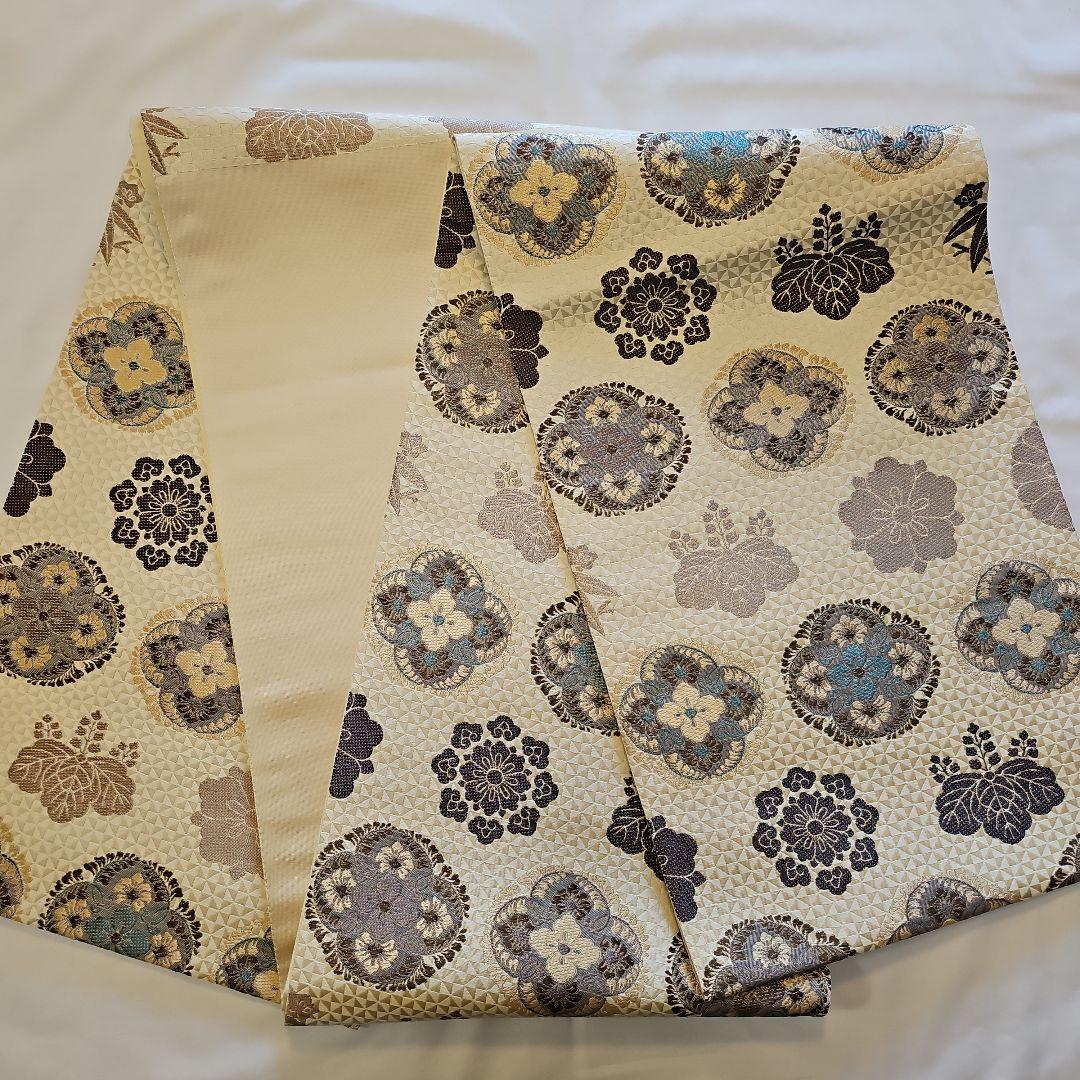 袋帯☆吉祥粋華文☆唐織☆正絹☆鱗模様☆六通☆桐文☆フォーマル