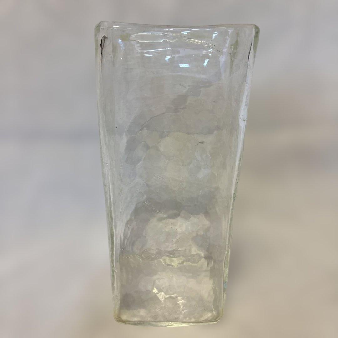 荒川尚也 角形ガラス花瓶 晴耕社ガラス工房 作家物