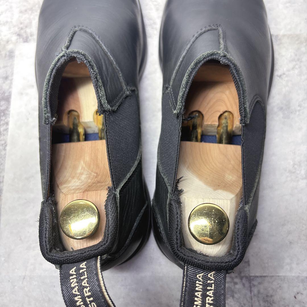 アッパー美品 Blundstone サイドゴアブーツ 7 ローカット 本革 黒