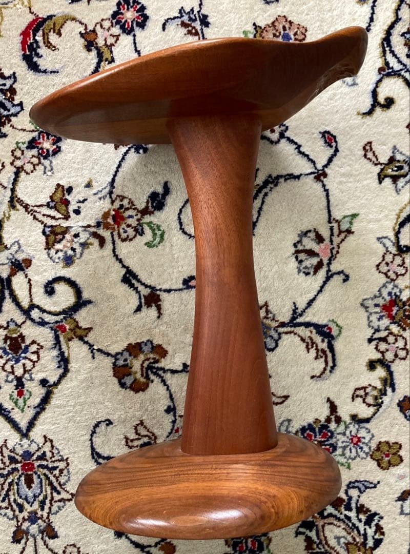 良工房　木製　一本足　椅子　イス　スツール　ウッドスツール　作家物