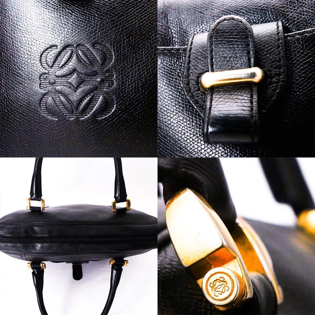 美品 LOEWE ロエベ アナグラム ブリーフバッグ ビジネスバッグ 黒