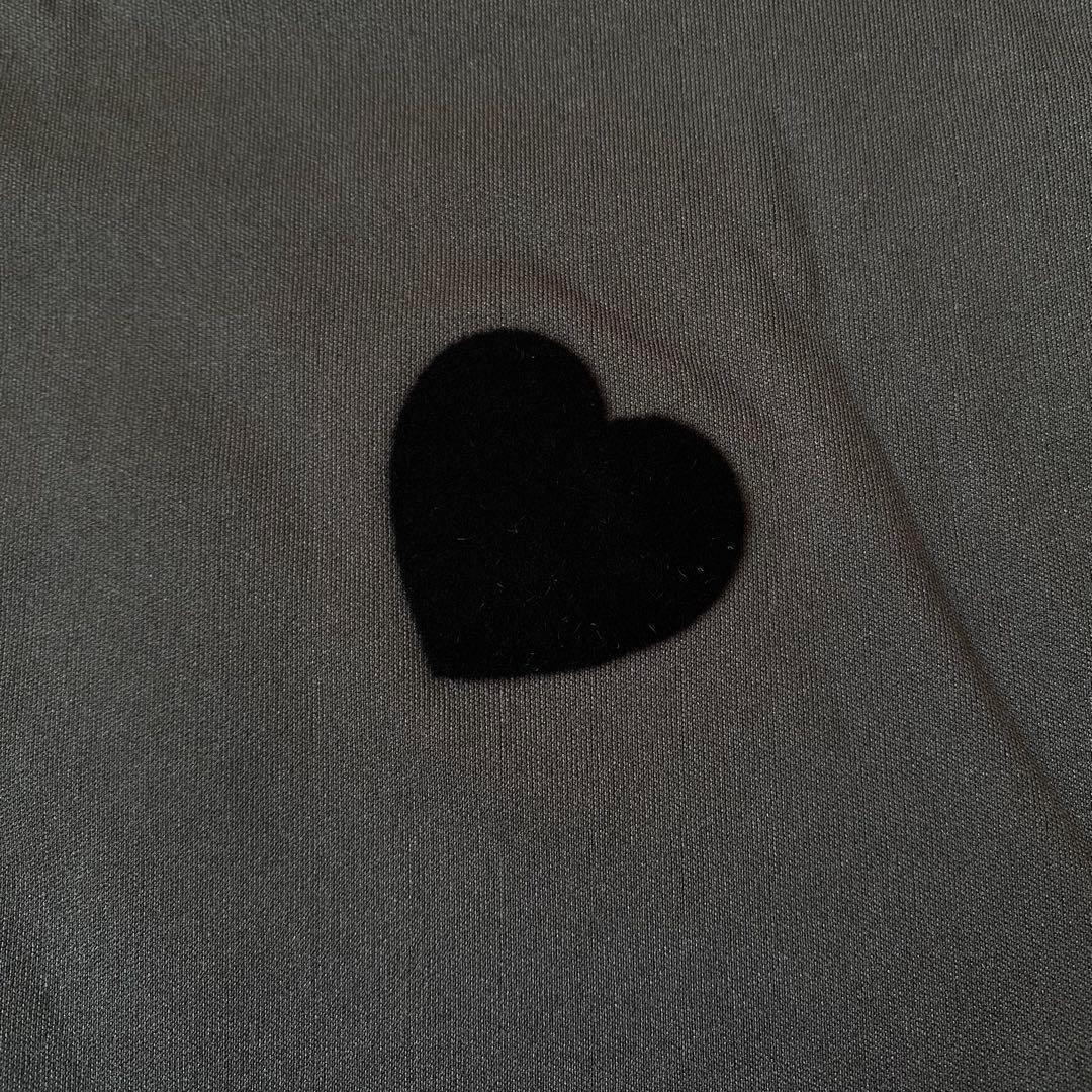 【新品未使用】コムデギャルソン　ハート カットソー　フロッキー加工　2017SS