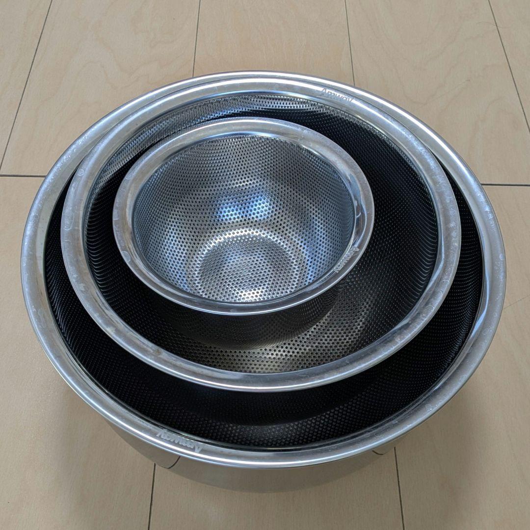 アムウェイ ミキシングボウル & コランダー　6点セット　大中小 各3サイズ