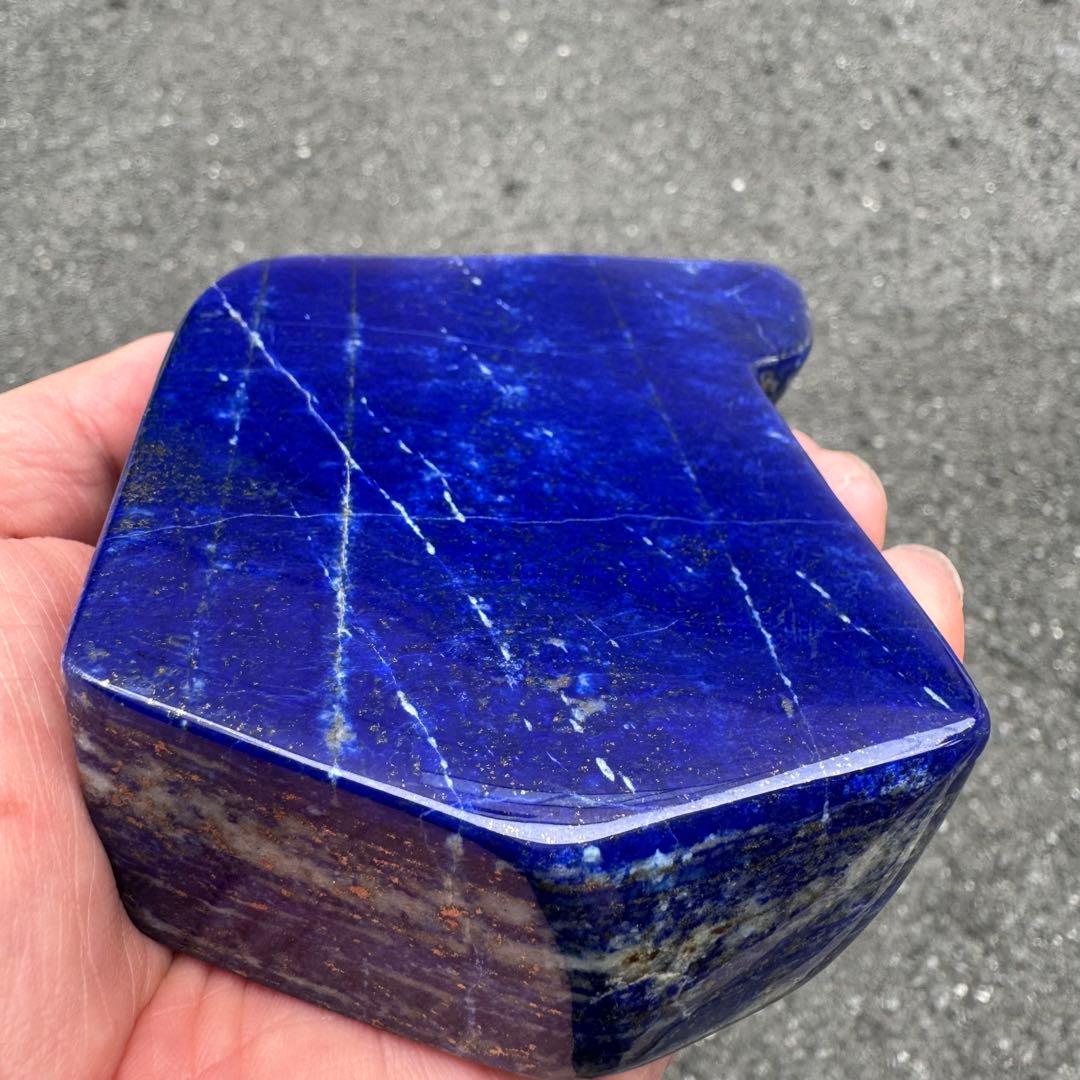 ☆ラピスラズリ☆5A☆金運☆約594g☆アフガニスタン産☆天然無着色☆磨き原石