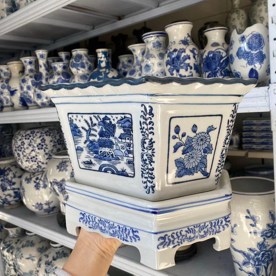 青磁の鉢 盆栽鉢 中国鉢 植木鉢 多肉植物鉢 小品盆栽鉢 山野草鉢