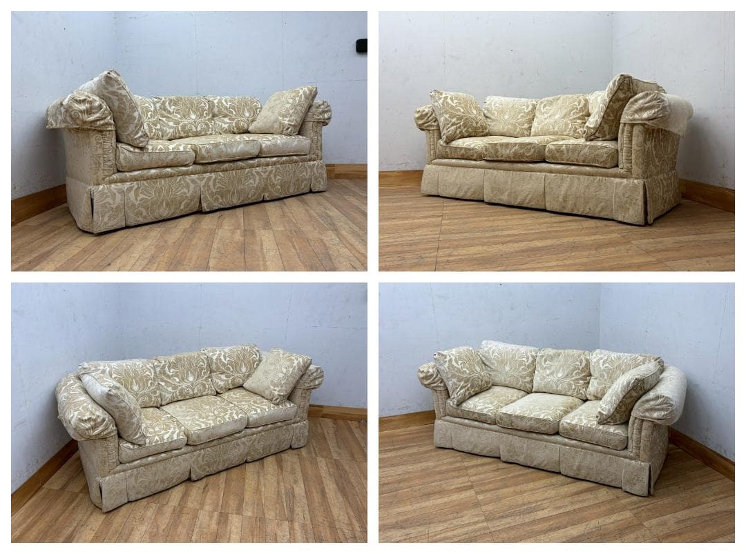 T7888☆美品☆ドレクセルヘリテイジ☆USA☆UPHOLSTEY3人掛けソファ