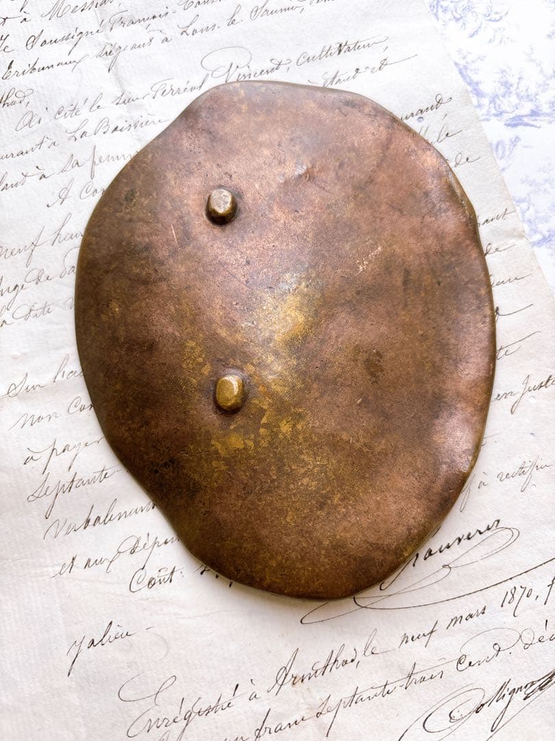 フランスアンティーク　真鍮製（丹銅）トレイ・すずらん