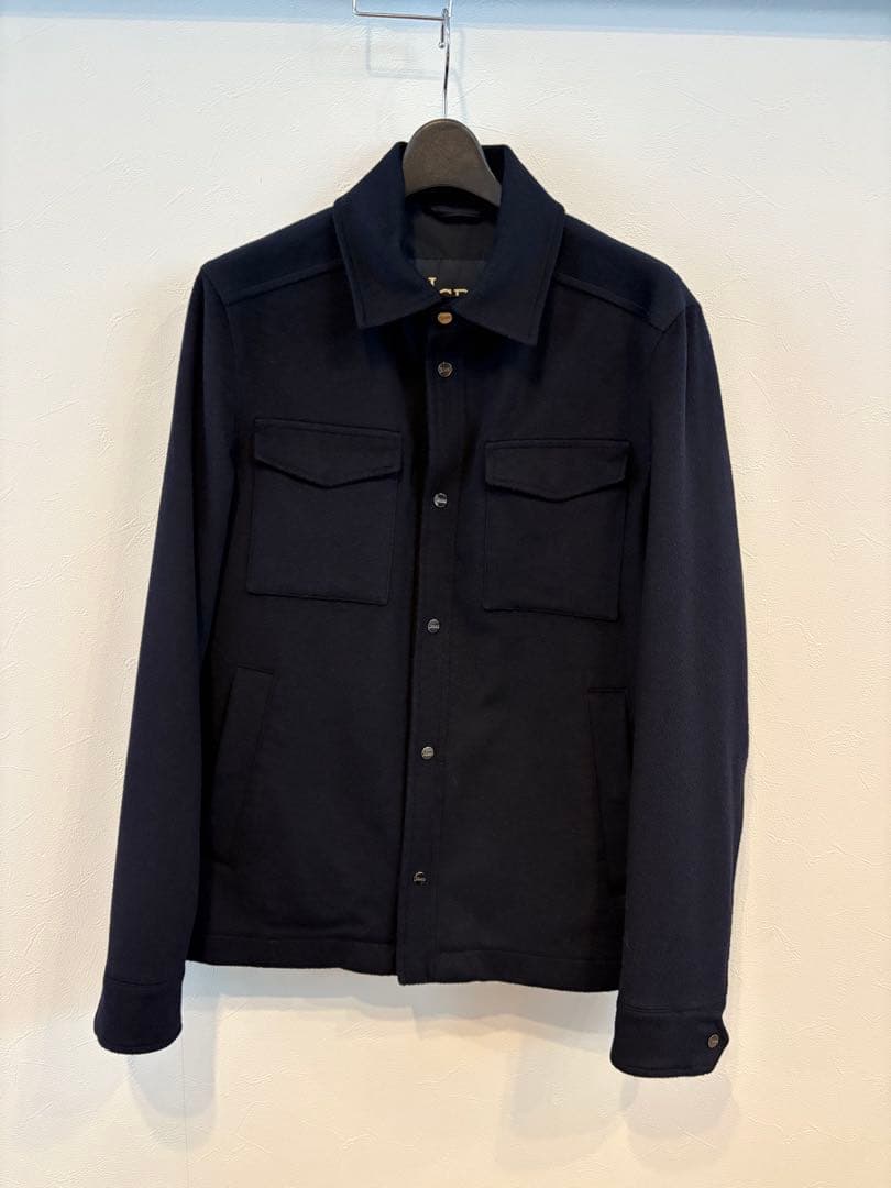 HERNO ヘルノ ブルゾン ウール カシミヤ ネイビー