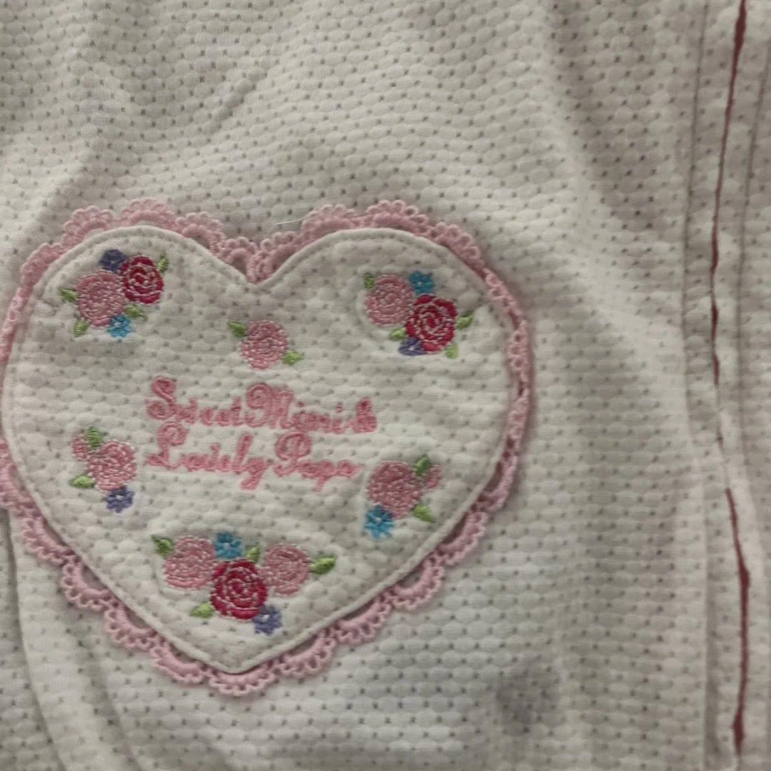 レトロメゾピアノ 120 刺繍ハート ミミポポジップアップ