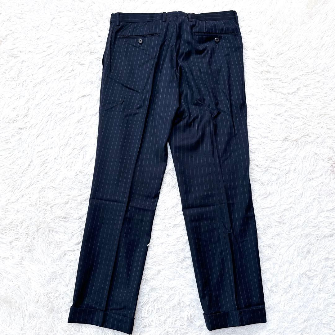 Loro Piana ネイビー ストライプ セットアップ L 冠婚葬祭　イタリア