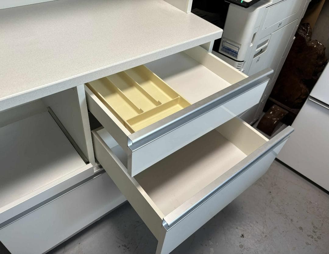 国産 ユーアイ製 キッチンボード、食器棚 幅89cm Used/キレイ