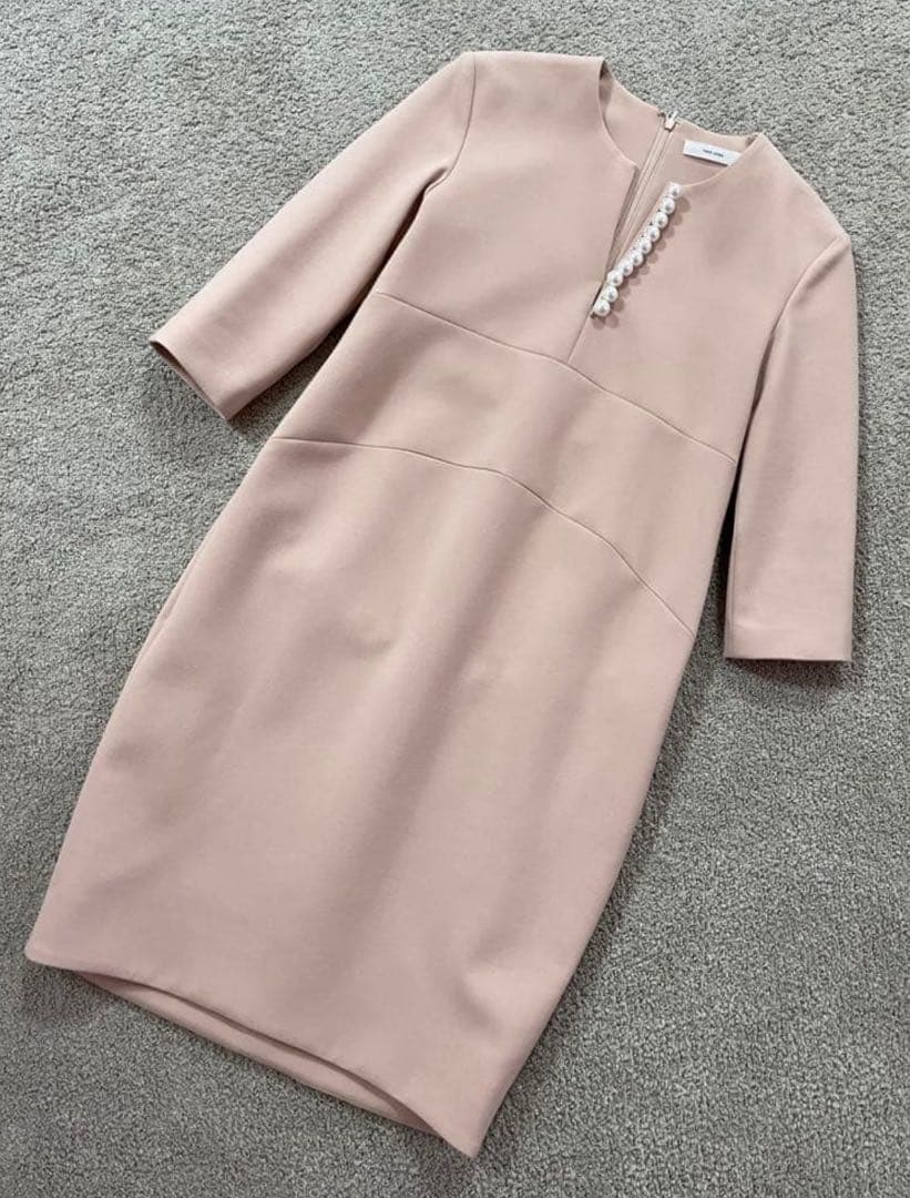 百貨店購入 新品タグ付 ヨーコチャン YOKO CHAN パールワンピース 38