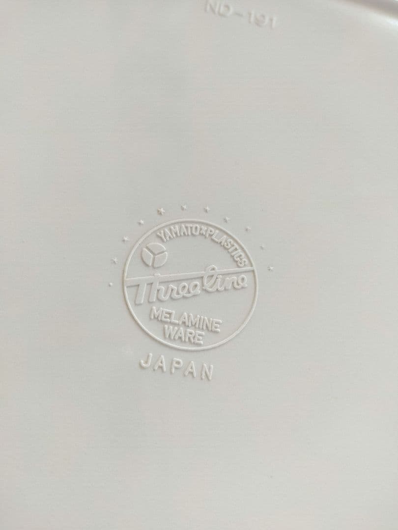 スリーライン　メラミン　四つ切りプレート　５枚セット