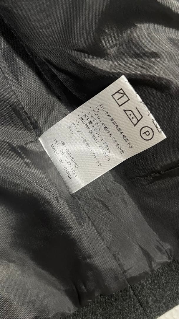 bibiy.olivia coat ビビィ　オリビアコート　ハートボタン　グレー