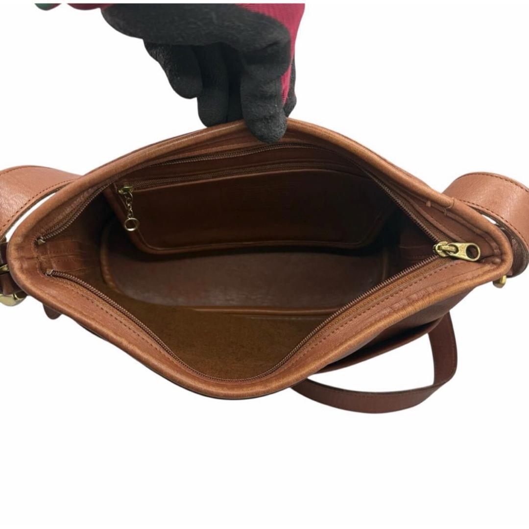COACH オールドコーチ オールレザー ショルダーバッグ ブラウン 4143