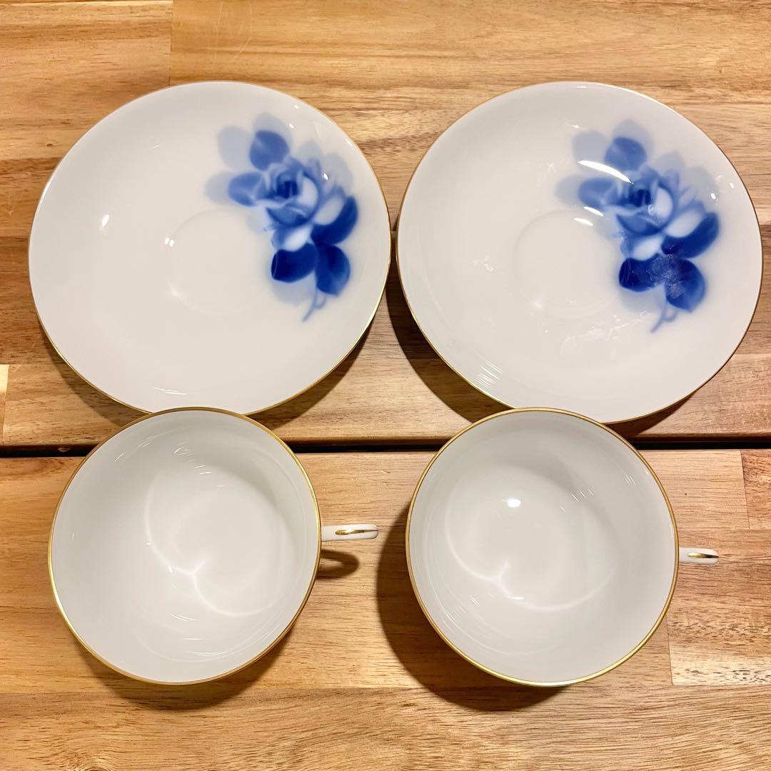 【美品】大倉陶園　ノリタケ　ブルーローズセット　食器