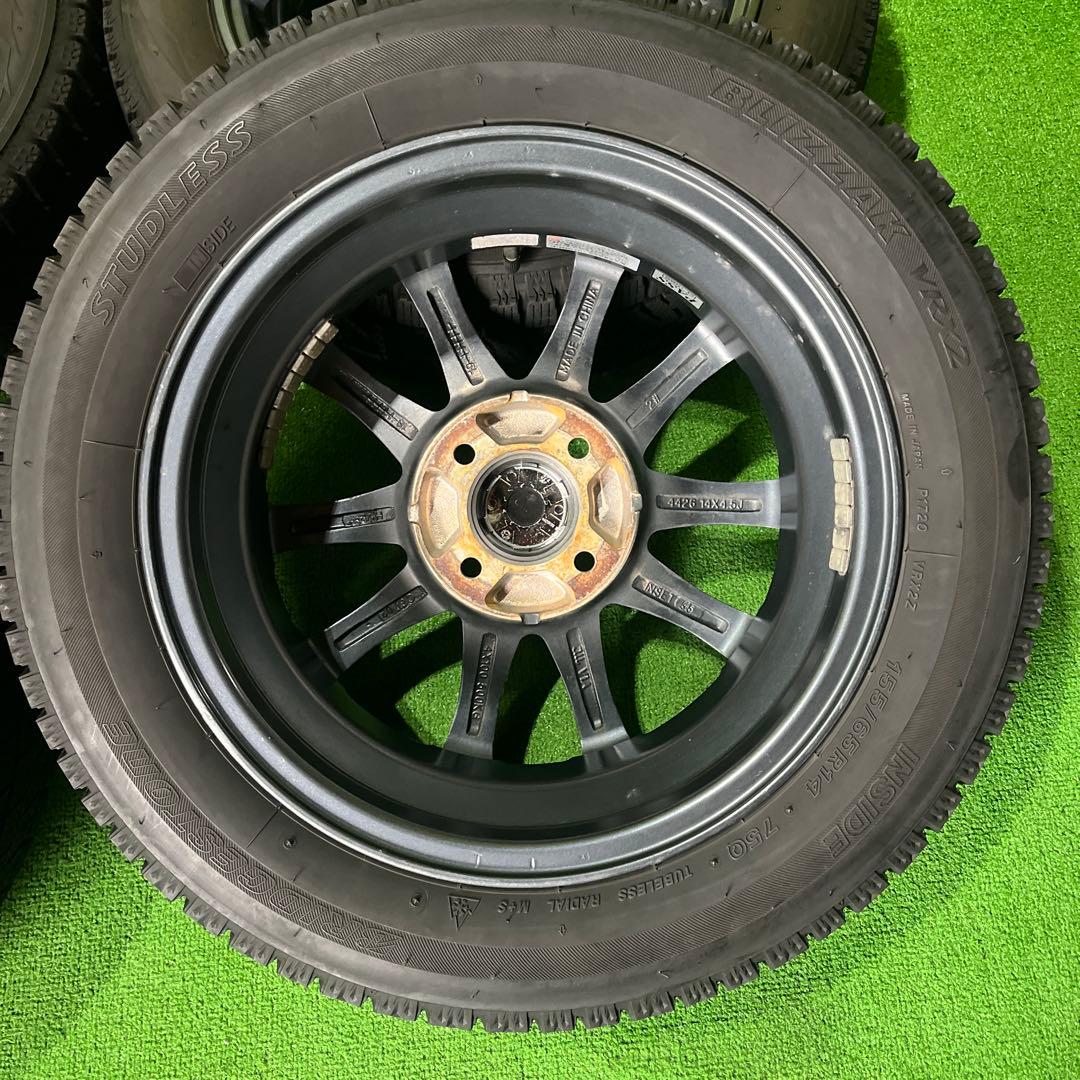 155/65R14 VRX2 アルミセット　2本分 送料込み 1663-①