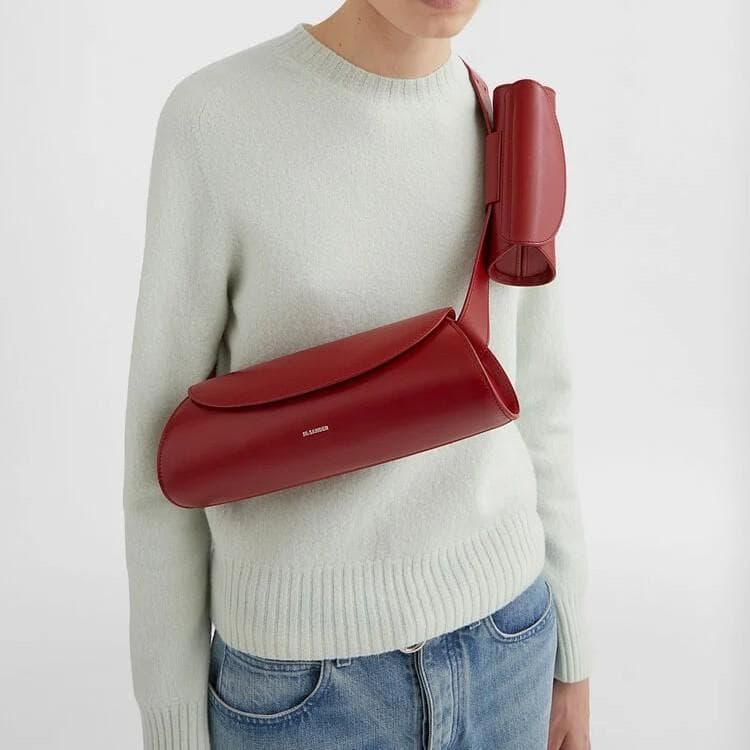 【現行品/極美品】ジルサンダー カンノーロ ショルダーバッグ スモール レッド