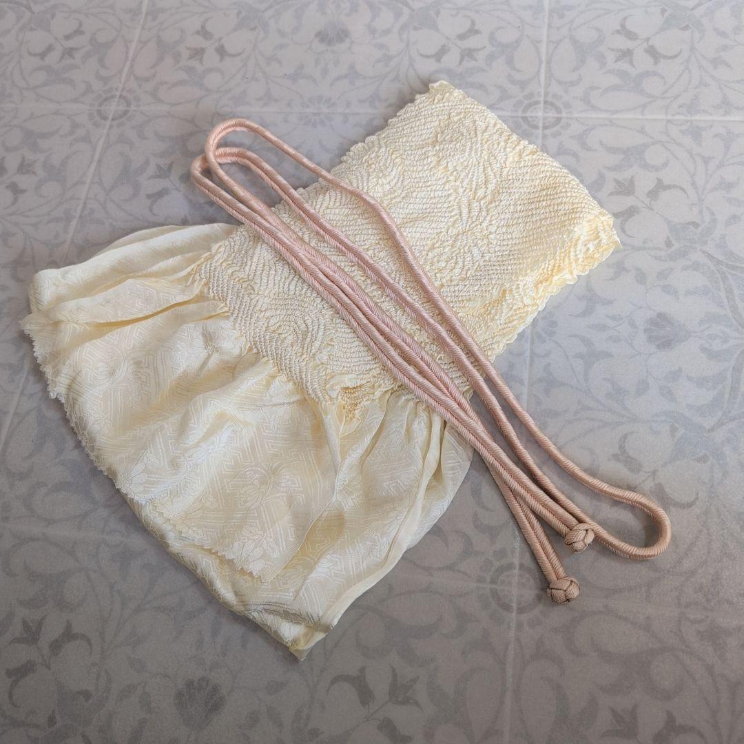 訪問着　フルセット　着物　正絹　金彩加工　鶴草花　金駒刺繍　寿　豪華　O8