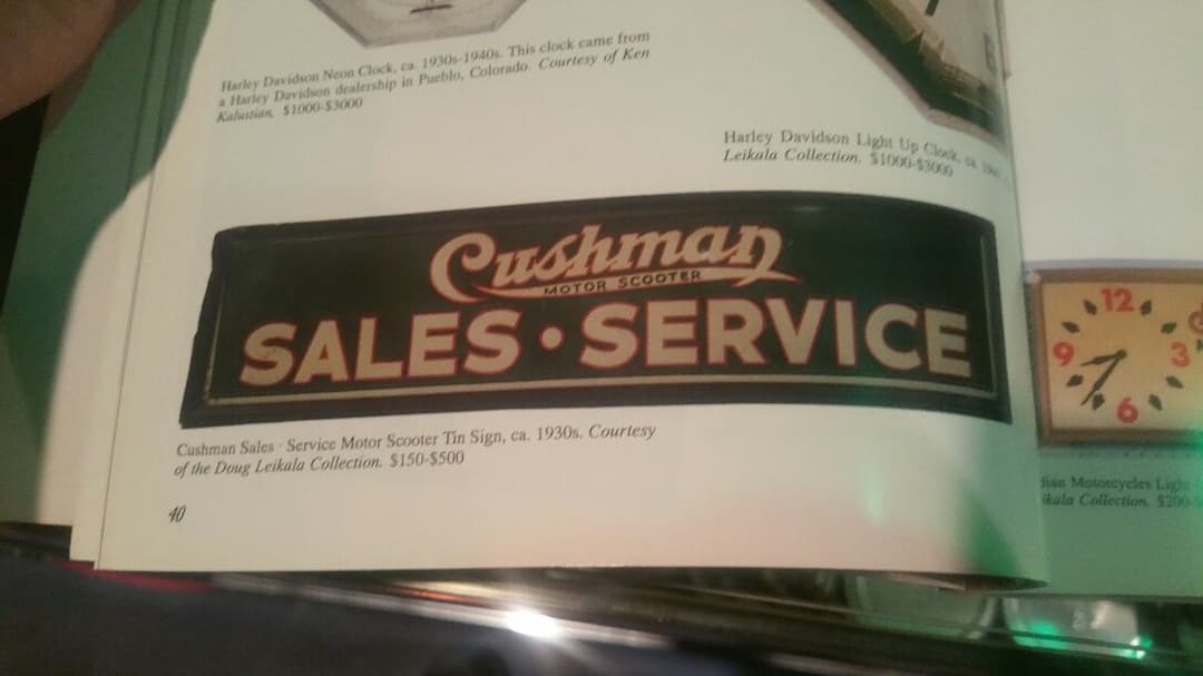 クッシュマン　当時もの手書きディーラーサイン