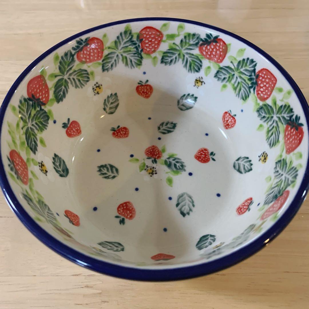 ポーリッシュポタリー ツェラミカアルティスティッチナ いちご ボウル 2個セット