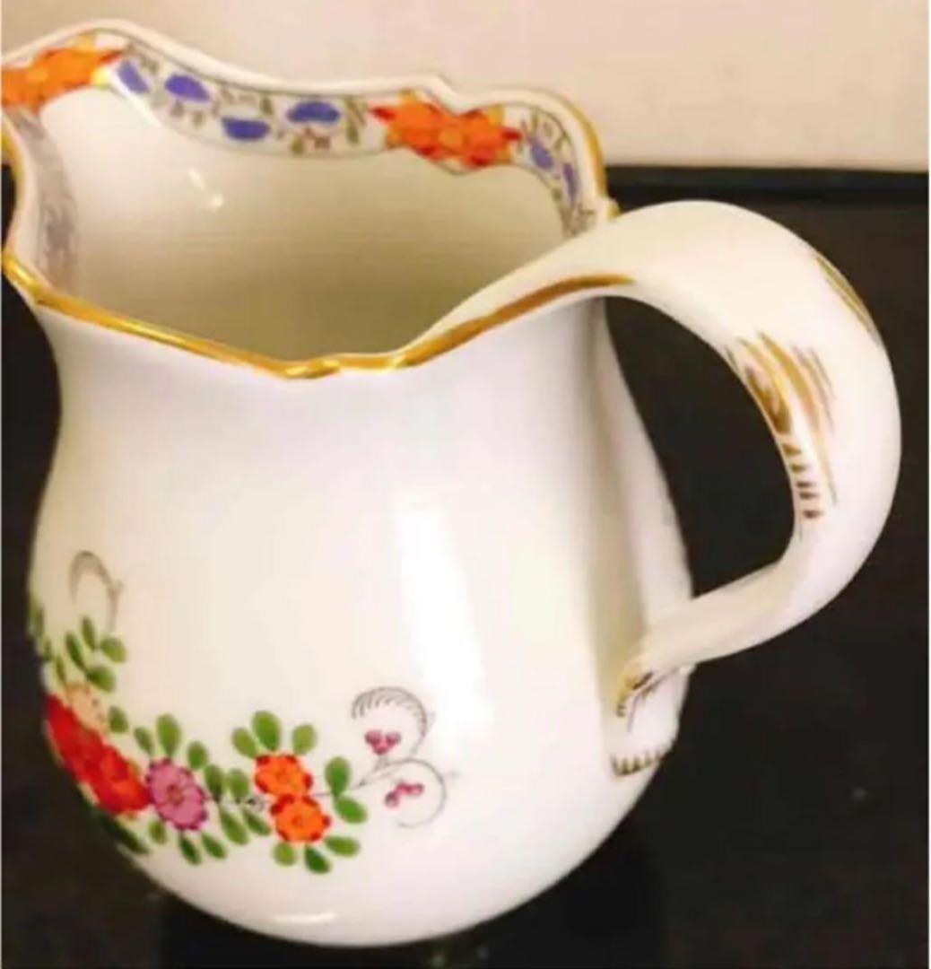 マイセン　インドの花　多彩色　柿右衛門写し　シュガーポット&クリーマー