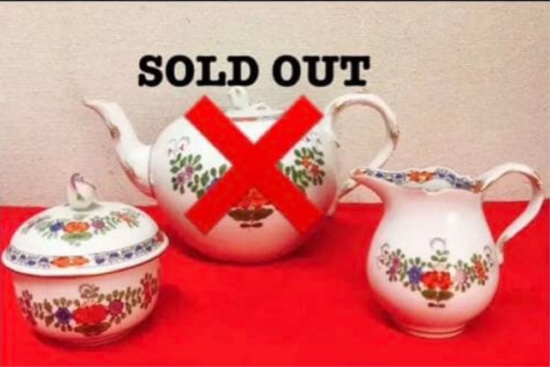 マイセン　インドの花　多彩色　柿右衛門写し　シュガーポット&クリーマー