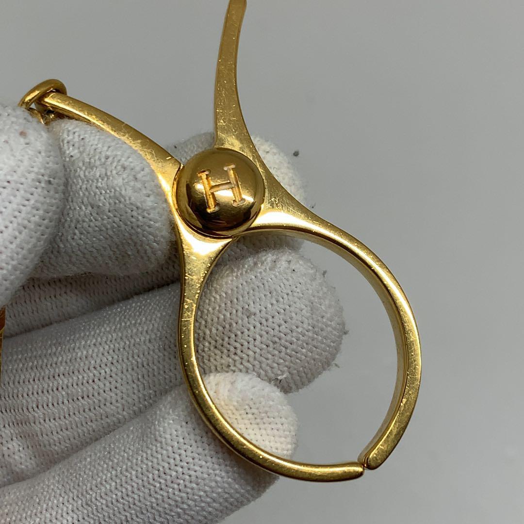 エルメス フィルー 手袋 グローブホルダー ゴールド 019561