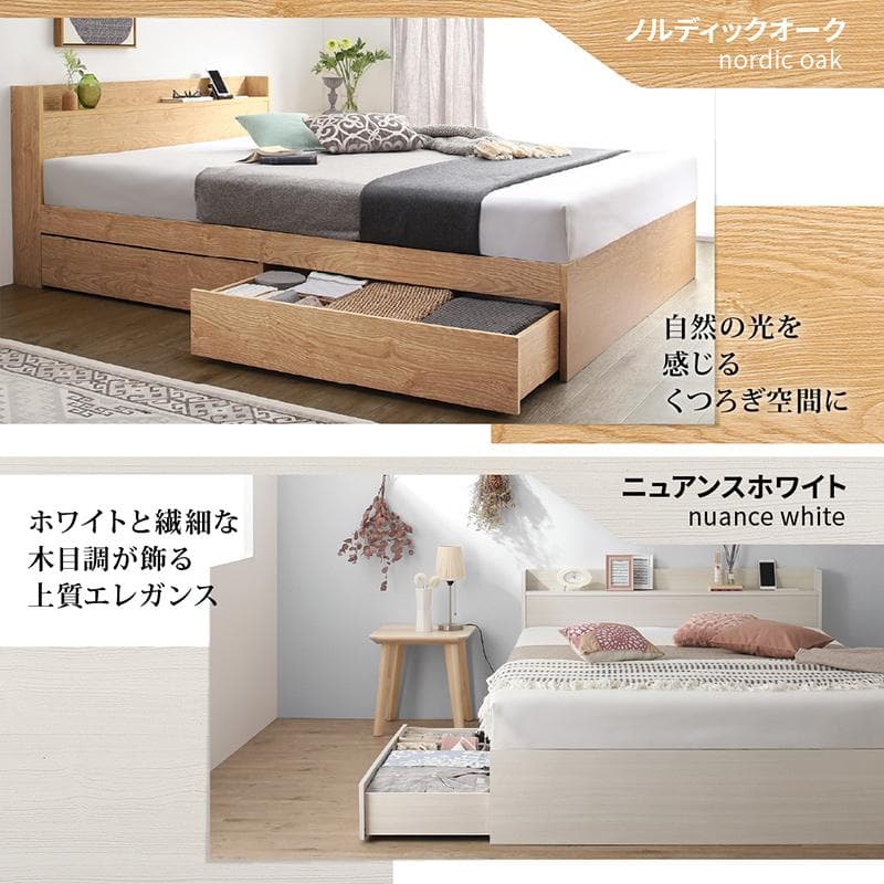 最安値！マットレスなし セミダブルベッド 収納 コンセント 送料込み！ 26